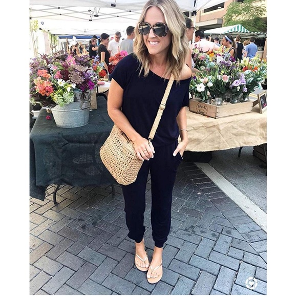 🆕 Navy ~ Off Shoulder Jumpsuit - Picture 5 of 7